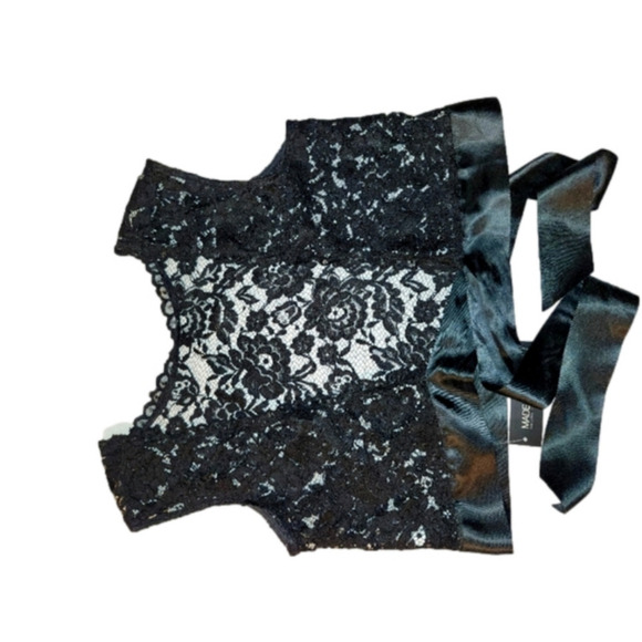 Black lace bolero with  satin tie - Picture 4 of 6